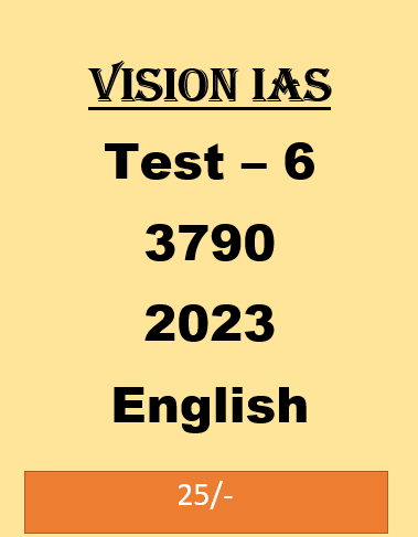 VISION IAS PT TEST 6 (3890) MODERN INDIA 2023 (BLACK & WHITE) ₹25