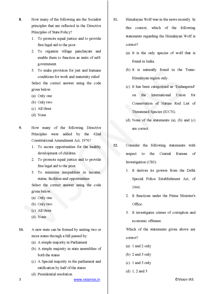 Vision IAS PT Test Series 2025 – Test 1 (4701) [B/W PRINTOUT ...