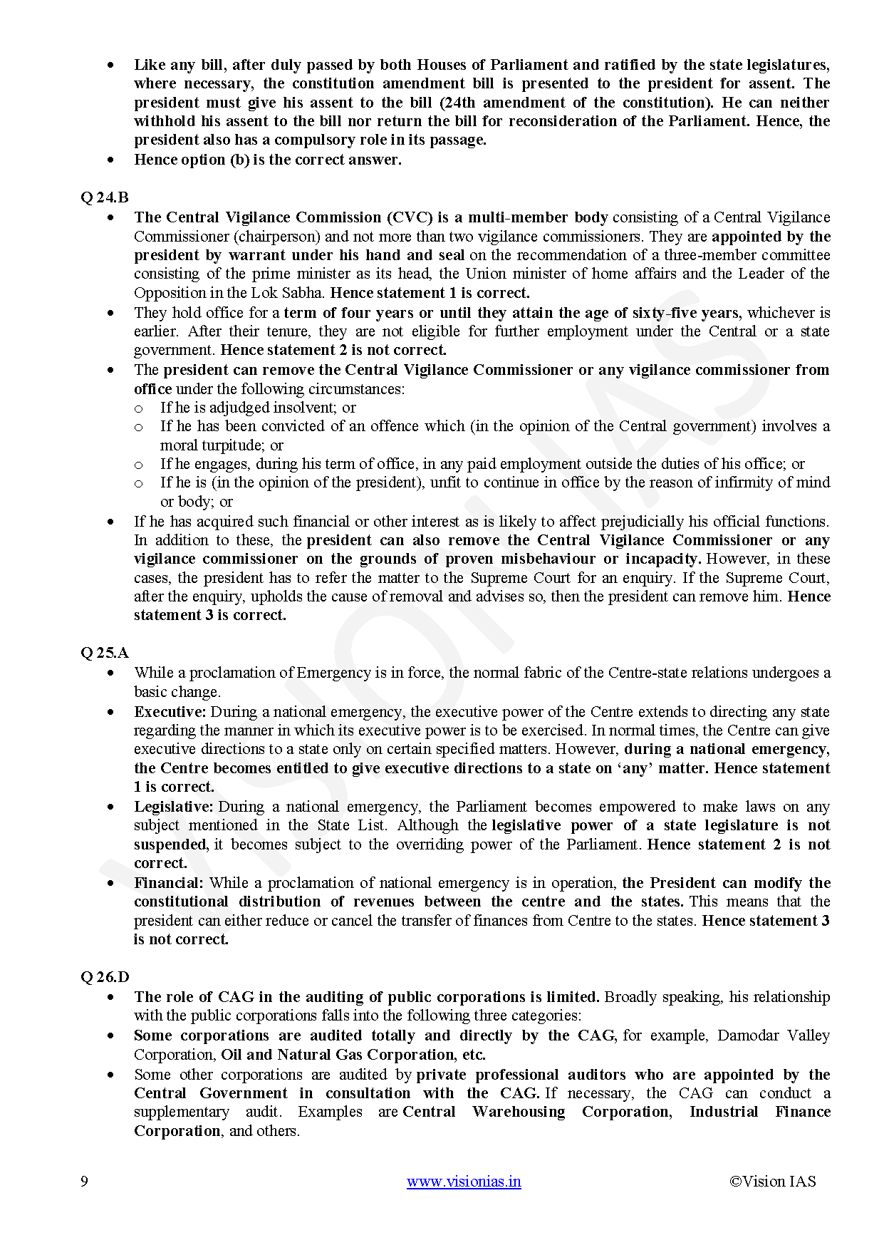 Vision IAS PT Test Series 2025 – Test 1 (4701) [B/W PRINTOUT ...