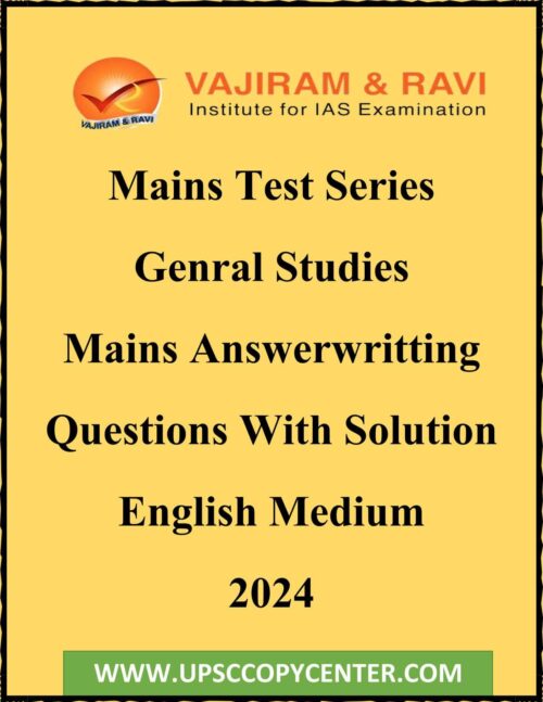 Vajiram Ias Mains Test Series 11 To 25 General Studies Questions With Solutions ENGLISH Medium 2024