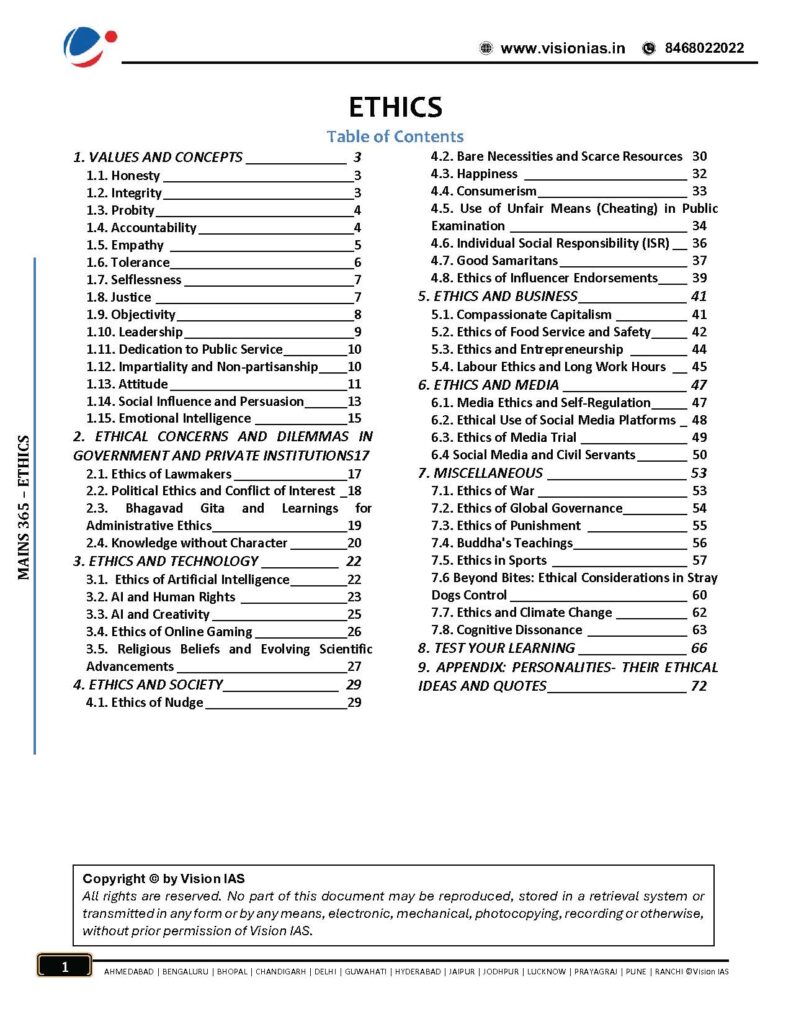 Vision Ias Ethics Notes.pdf Vision Ias Mains 365 Ethics English Medium Classroom Study Material ...