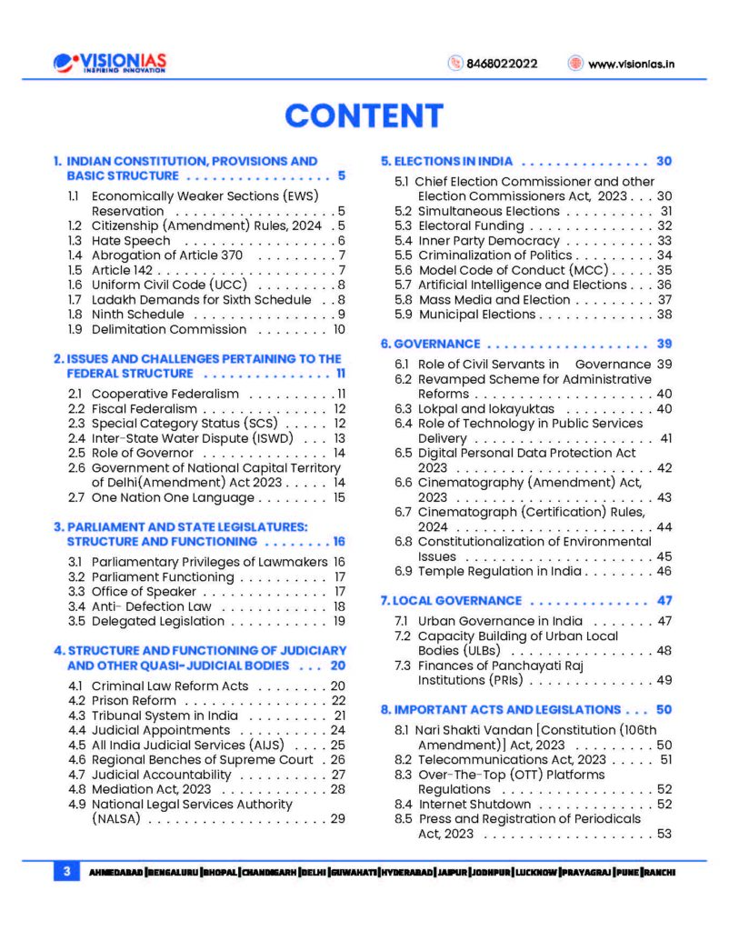 Vision Ias Polity Notes.pdf Vision Ias Mains 365 Polity Summery English Medium Classroom Study ...