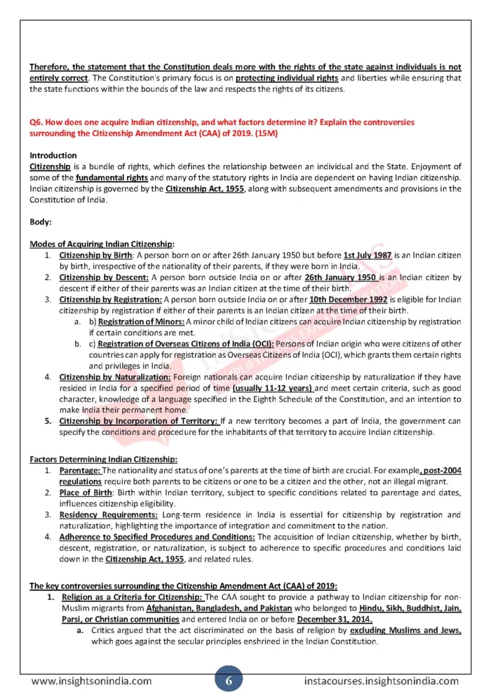 Insight IAS Mains Test Series (IPM) 01 to 10 English Medium 2025 ...