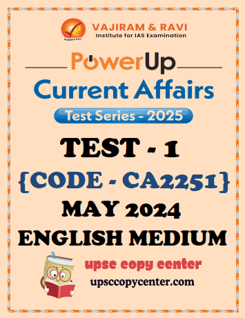 Vajiram & Ravi Prelims CA Test 1 (CA2251) Question With Solution 2025