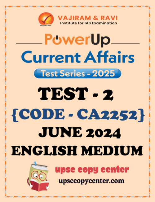 Vajiram & Ravi Prelims CA Test 2 (CA2252) Question With Solution 2025
