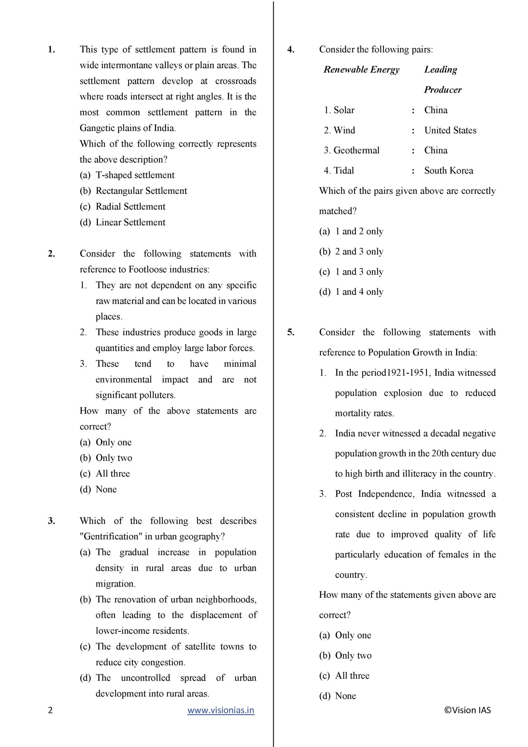 Vision IAS PT Test Series 2025 – Test 17 (4717) [B/W PRINTOUT ...