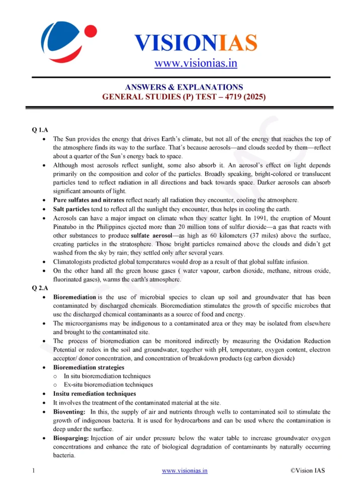 Vision IAS PT Test Series 2025 – Test 19 (4719) [B/W PRINTOUT ...