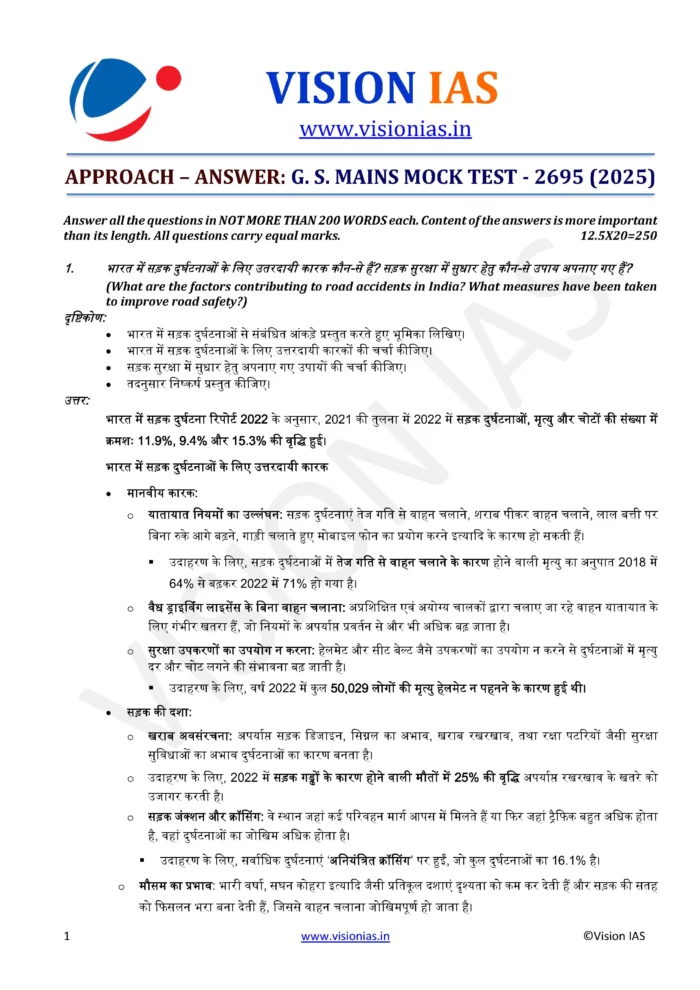 Vision IAS – General Studies – Mains Answerwritting Test Series 2025 (1 ...