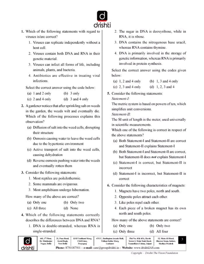 (Set) Drishti IAS PT Test Series 2025 – Test 1 (2501) to 5 (2505)- ENG ...