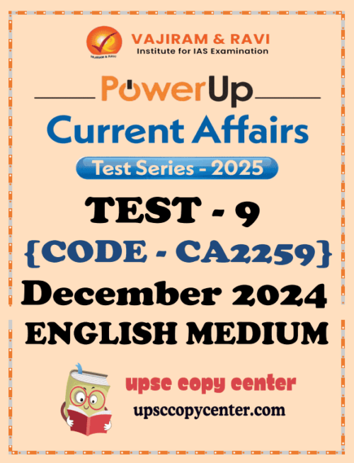 Vajiram & Ravi Prelims CA Test 9 (CA2259) Question With Solution 2025