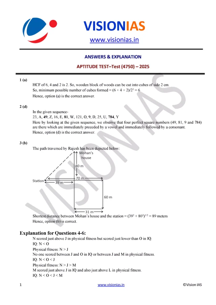 (Set) Vision IAS PT CSAT Test Series 2025 – Test 11 (4746) to 15 (4750 ...