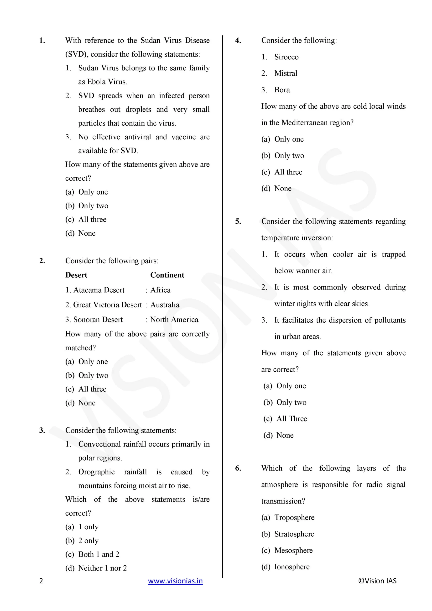 Vision IAS PT Test Series 2026 – Test 3 (6312) - Eng Medium - Xerox - Image 2