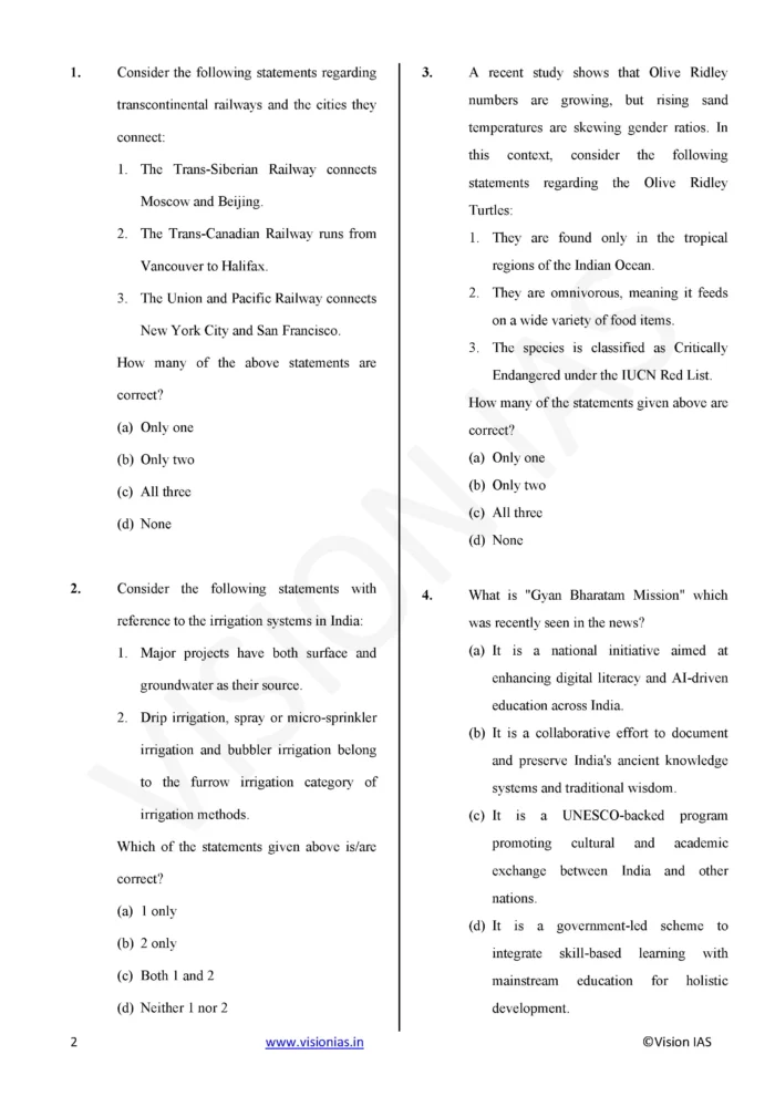(Set) Vision IAS PT Test Series 2026 – Test 1 (6310) To Test 5 (6315 ...