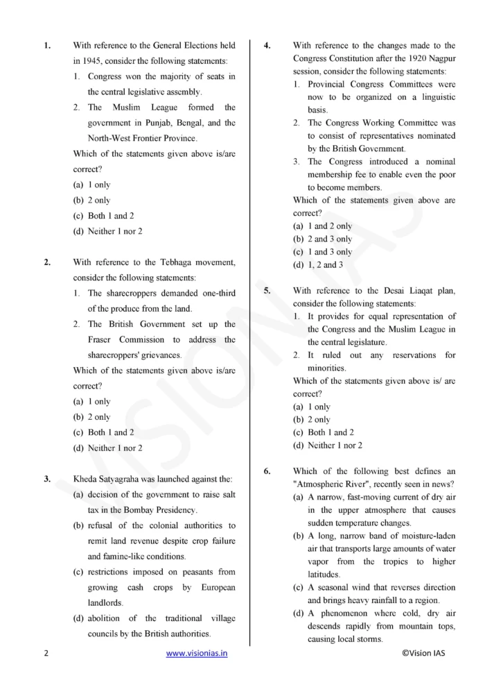 (Set) Vision IAS PT Test Series 2026 – Test 1 (6310) To Test 5 (6315 ...