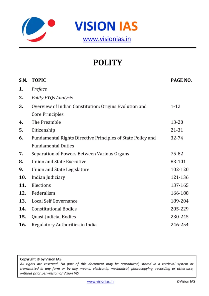Vision Ias Polity Notes.pdf Vision IAS Polity Value Added Material – Mains 2025 – ENG Medium ...