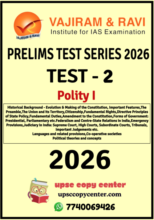 Vajiram & Ravi Prelims 2026 Test 2 (V7702) – English Medium