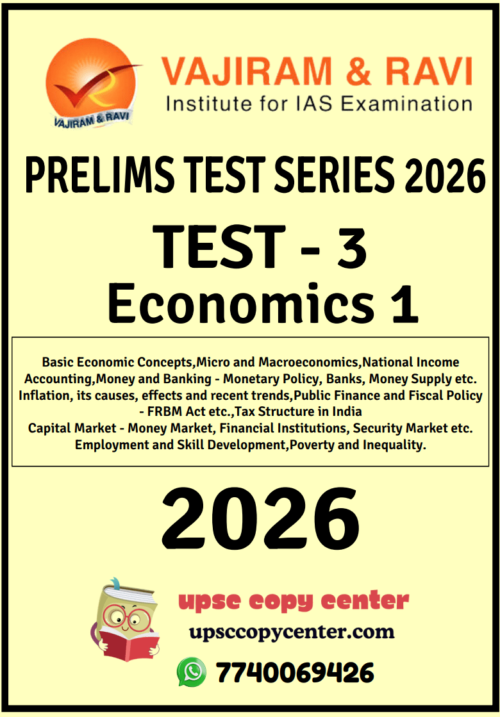 Vajiram & Ravi Prelims 2026 Test 3 (V7703) – English Medium