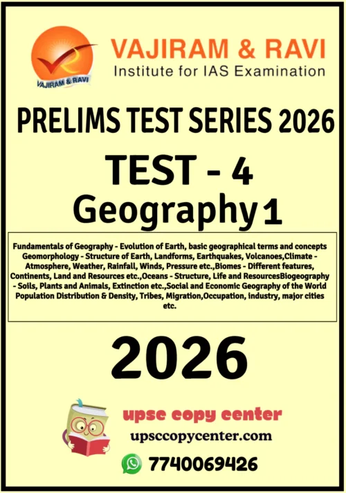 Vajiram & Ravi Prelims 2026 Test 4 (V7704) – English Medium