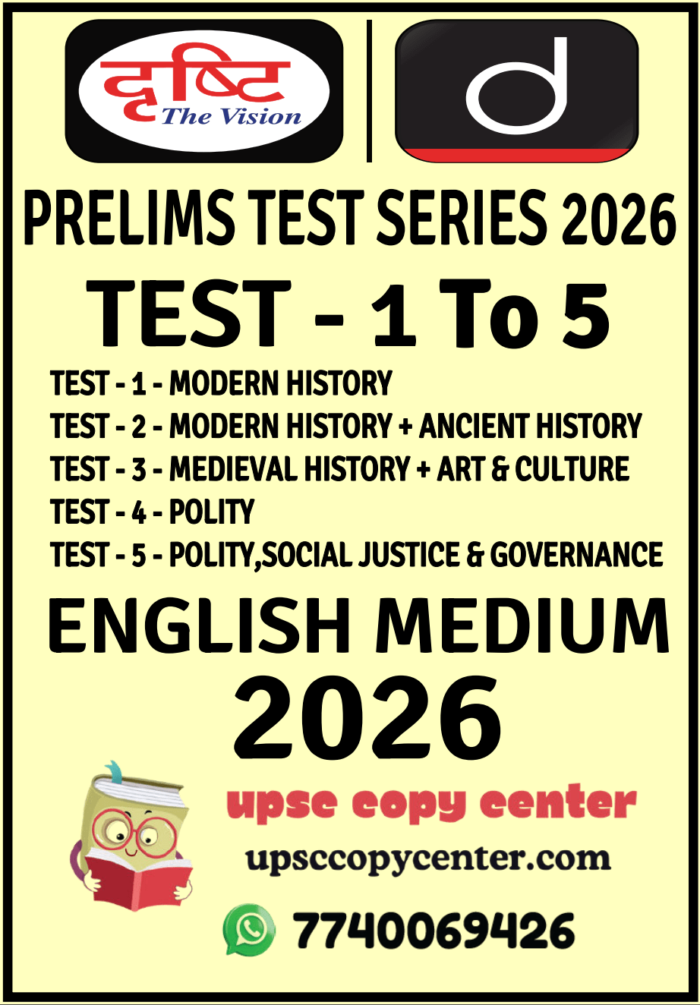 Drishti IAS Prelims 2026 Test 1 To 5 – English Medium – upsccopycenter