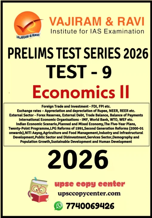 Vajiram & Ravi Prelims 2026 Test 9 (V7709) – English Medium