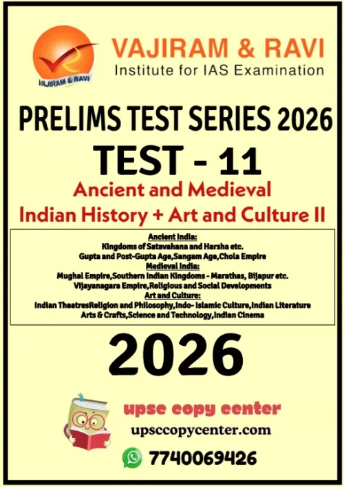 Vajiram & Ravi Prelims 2026 Test 11 (V7711) – English Medium