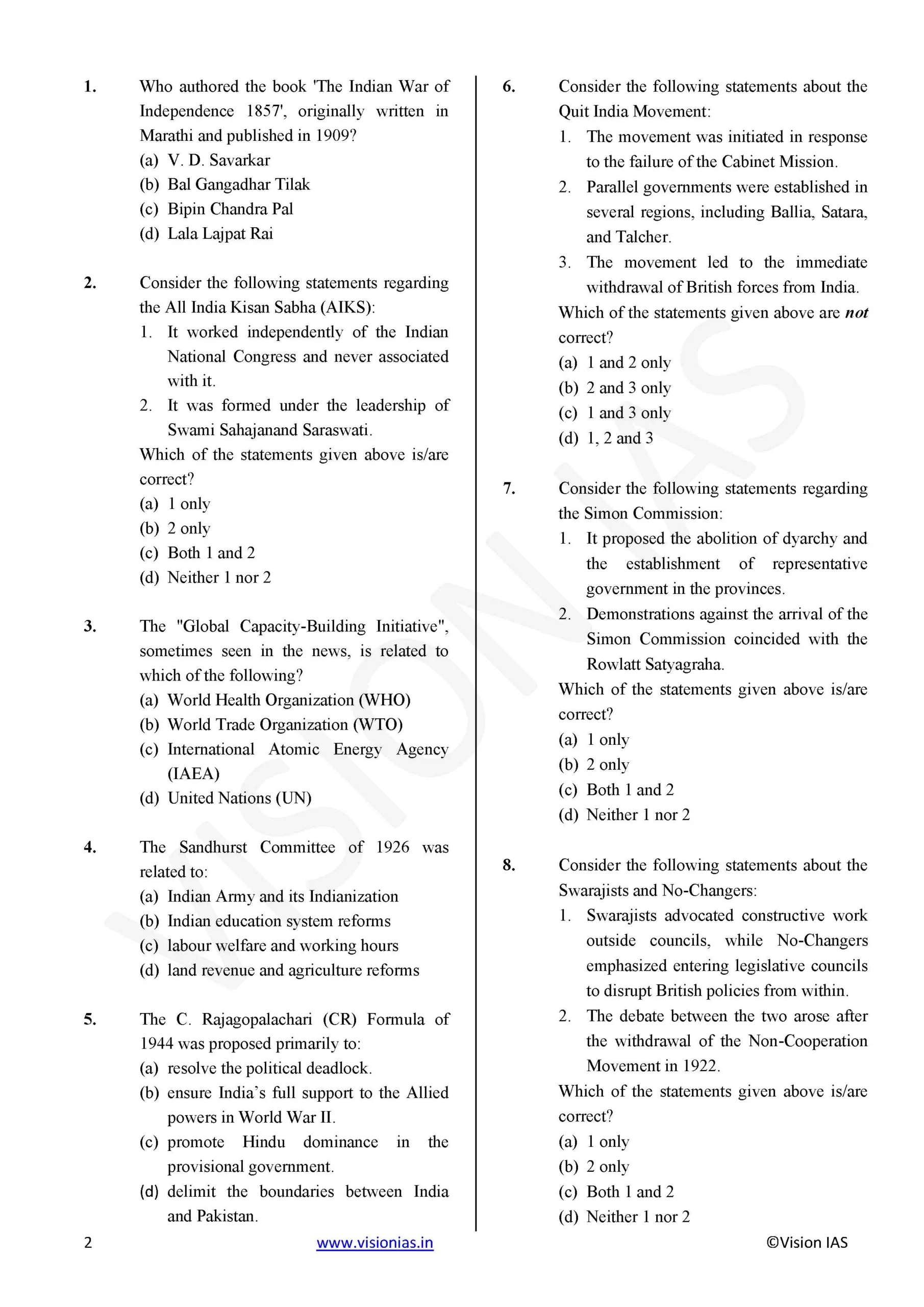 Vision IAS PT Test Series 2026 – Test 14 (6323) – Eng Medium – Xerox - Image 2