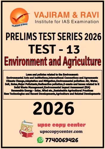 Vajiram & Ravi Prelims 2026 Test 13 (V7713) – English Medium