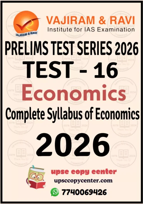Vajiram & Ravi Prelims 2026 Test 16 (V7716) – English Medium