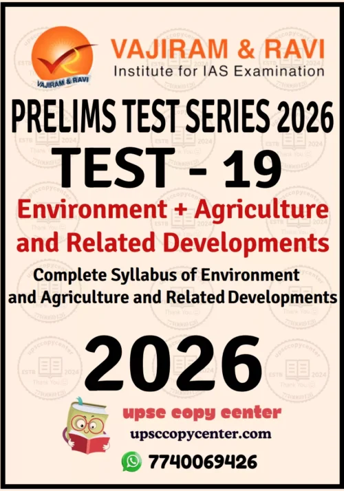 Vajiram & Ravi Prelims 2026 Test 19 (V7719) – English Medium