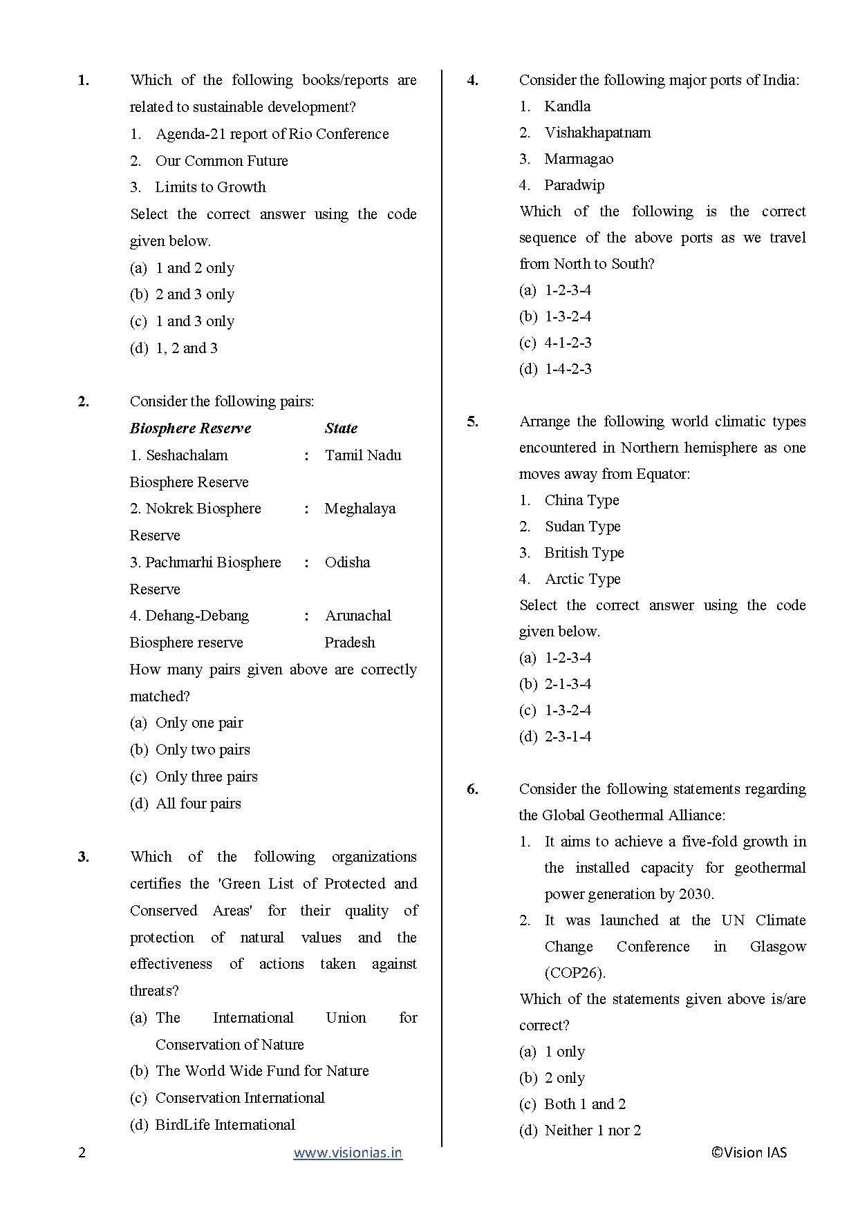 Vision IAS PT Test Series 2026 – Test 20 (6329) – Eng Medium – Xerox - Image 2