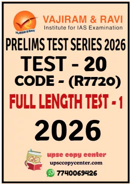 Vajiram & Ravi Prelims 2026 Test 20 (V7720) – English Medium