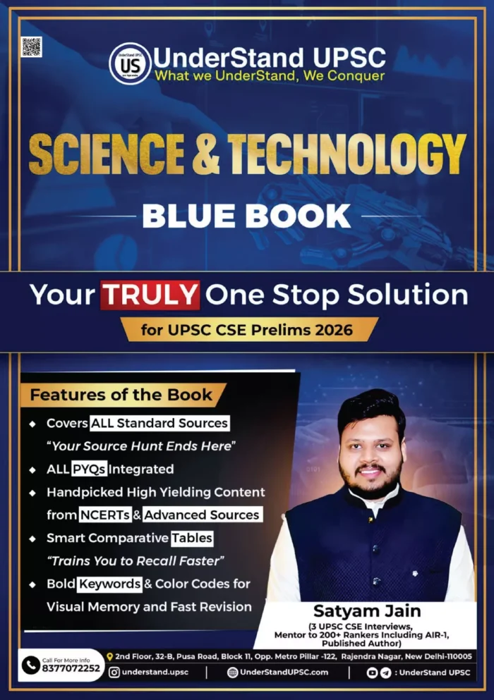 UNDERSTAND UPSC SCIENCE & TECHNOLOGY BLUE BOOK FOR PRELIMS 2026 BY ...