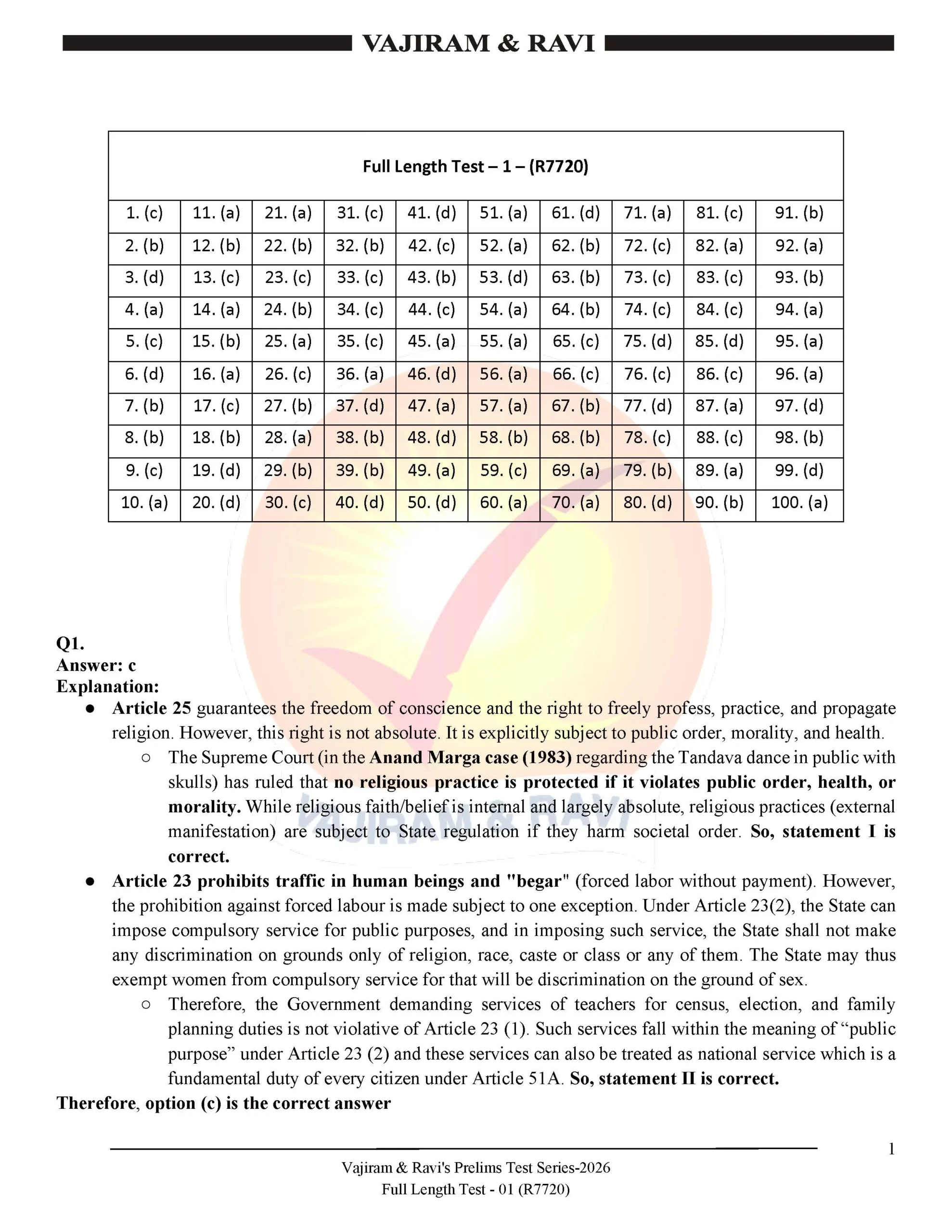 Vajiram & Ravi Prelims 2026 Test 20 (V7720) – English Medium - Image 3