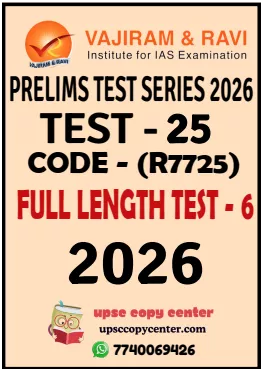 Vajiram & Ravi Prelims 2026 Test 25 (V7725) – English Medium