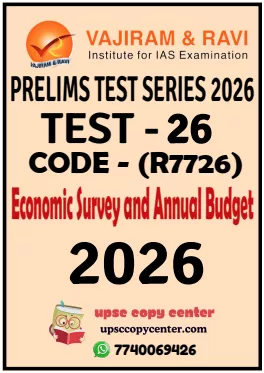 Vajiram & Ravi Prelims 2026 Test 26 (V7726) – English Medium