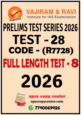 Vajiram & Ravi Prelims 2026 Test 28 (V7728) – English Medium
