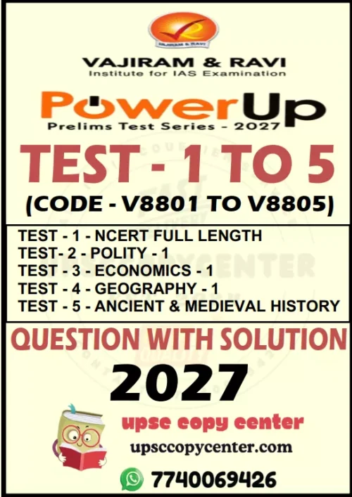 VAJIRAM & RAVI PRELIMS TEST SERIES 2027 TEST 1 TO 5 - ENGLISH MEDIUM